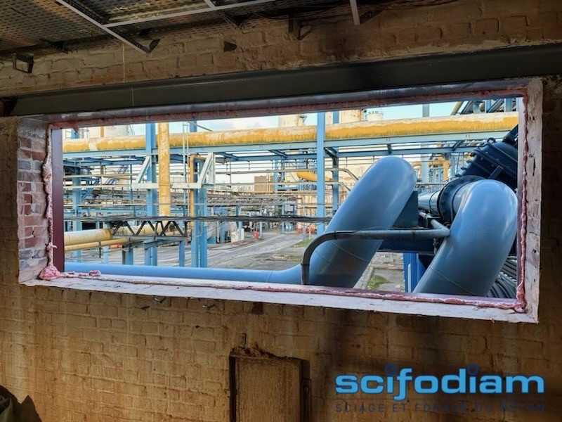 Sciage et renforcement d’ouvertures sur un site industriel à Dunkerque (59)